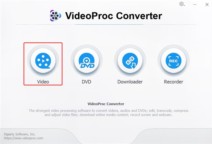 How to Convert WEBM to WAV with VideoProc Converter AI - Step 1