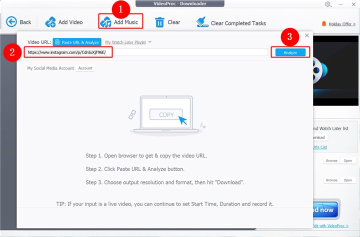 Download Instagram Reels Audio with VideoProc Converter AI - 2