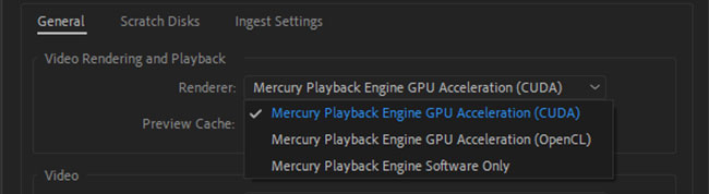 GPU Acceleration Settings in Premiere